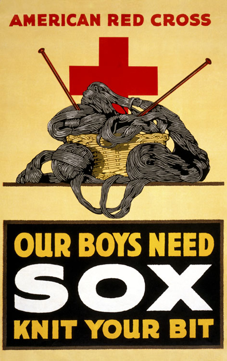 "Our Boys Need Sox." American Red Cross Poster, 1914-1918. Library of Congress.