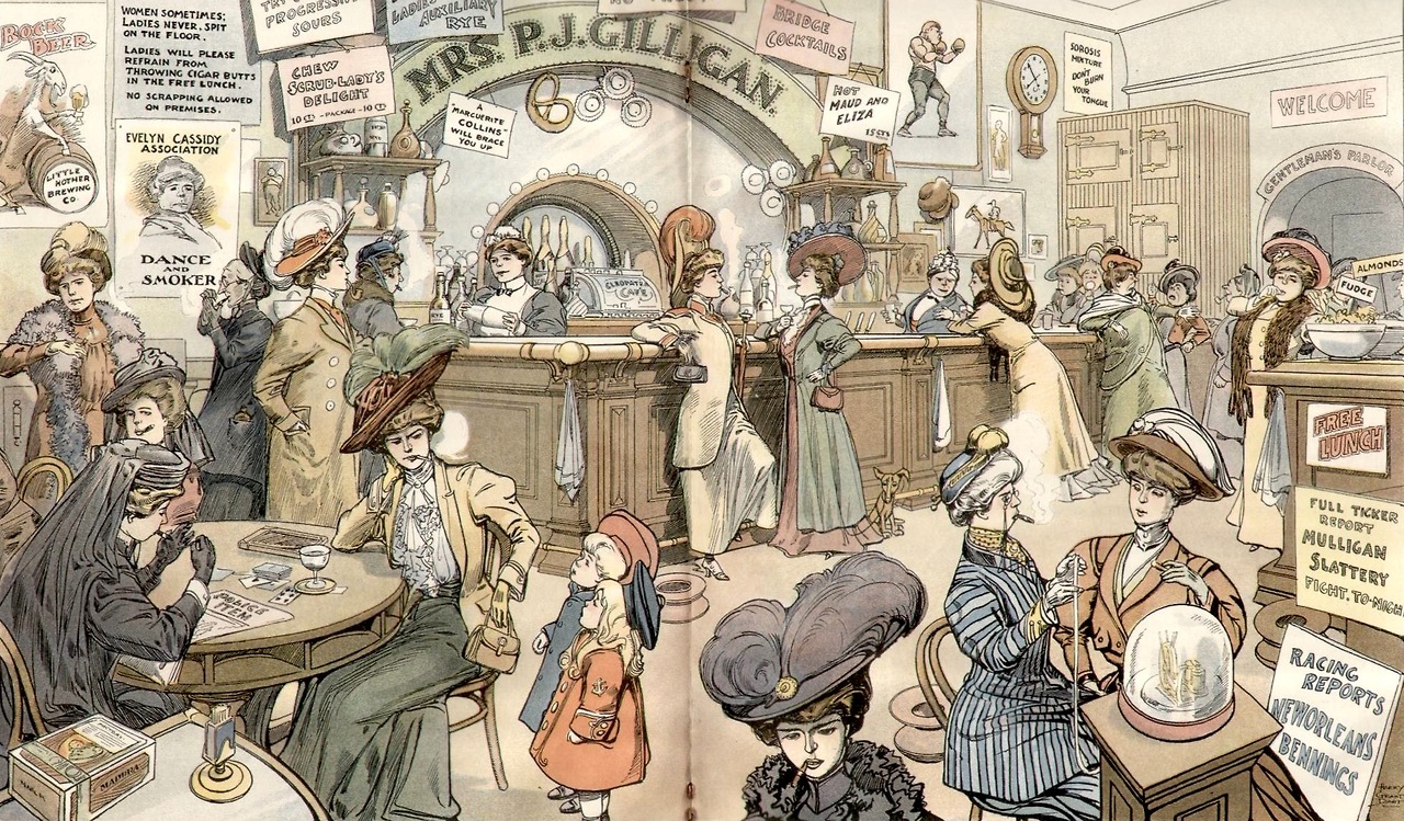 Edwardians Imagining a World in Which Women Voted… And Are Free to Act Like  Men in Bars? – History Research Shenanigans