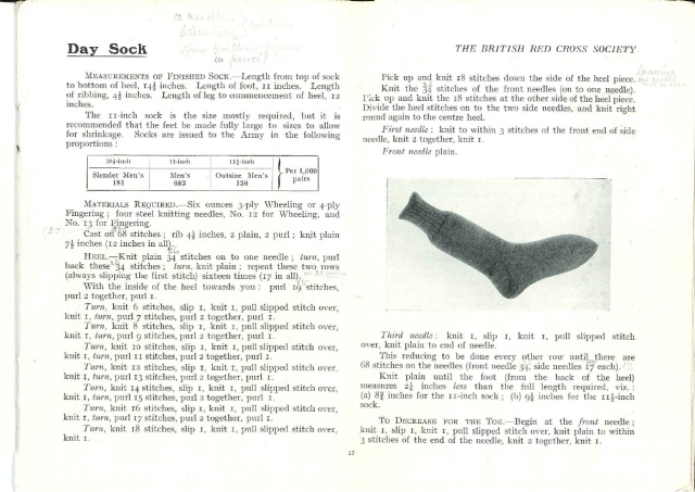 Needlework and Knitting Instructions for First World War volunteers, page 17.